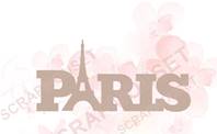 Mot en carton - Paris avec tour Eiffel