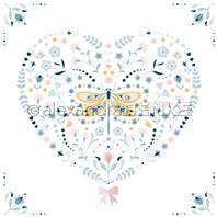 Papier - Folk Art - Butterfly in a Heart