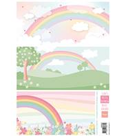 Papier à découper - Eline's Pastel rainbow backgrounds