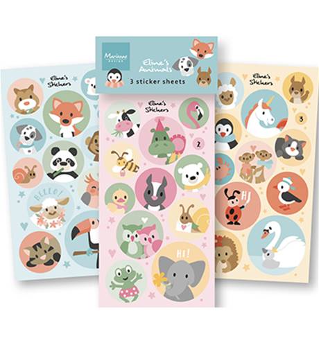 Stickers - Eline's animals - 3 feuilles