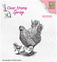 Clear stamp - Spring - Mother with chicks