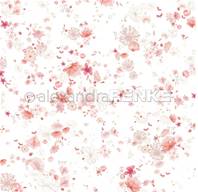 Papier - Pink flowers on white