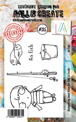 Clear stamps - A7 - #315 - Go fish