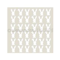 Pochoir - Happy Easter - Rabbits heads