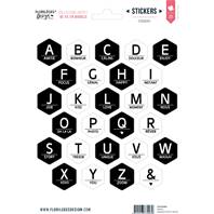 Stickers alphabet - Noir et blanc