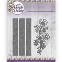 Die - Purple passion - Fence with pansies