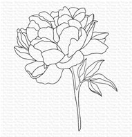 Cling Stamp - Peony Perfection