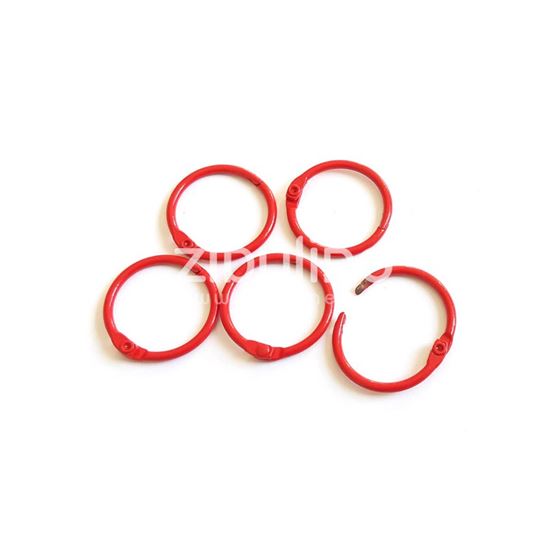 5 anneaux de reliure - Rouge - 25 mm intérieur
