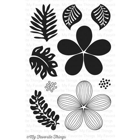 Clear stamp - Tropical Flowers