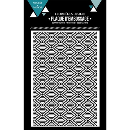 Plaque d'Embossage - Hexagones Imbriqués