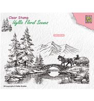 Clear stamp - Floral scenes - Horse and cart