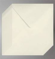 10 enveloppes carrées blanches