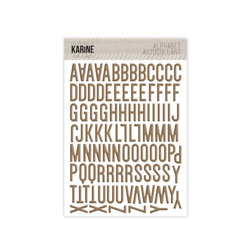 Alphabet stickers - Marron glacé - Nude and wild