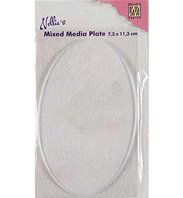 Mix media Plate Oval 7.3 x 11.3 cm