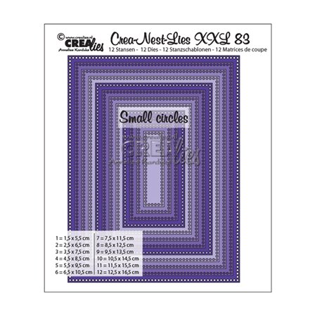Crea-Nest-Lies-XXL - Rectangles with small circles 83