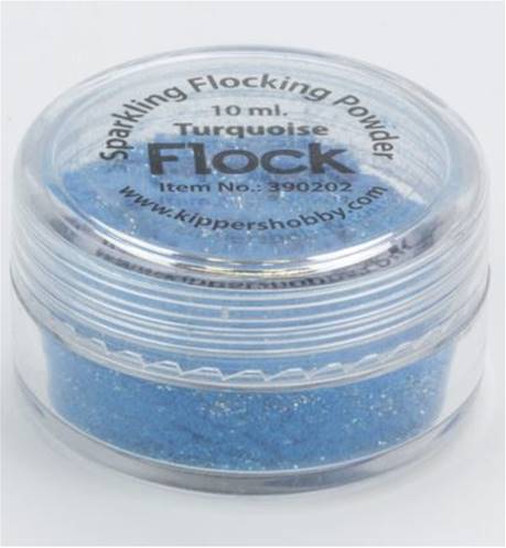 Poudre Flock paillettes - 10 ml - Turquoise