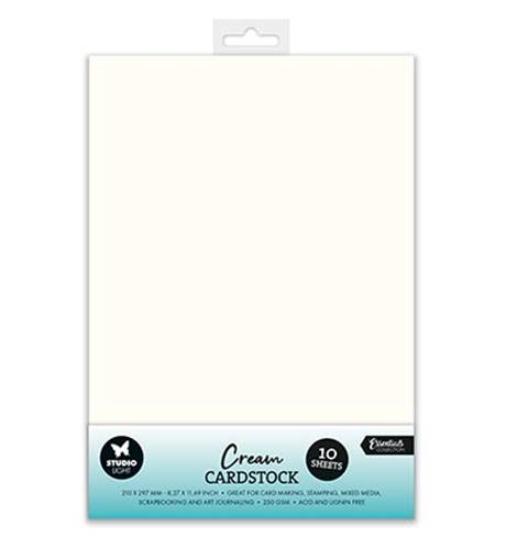 10 cardstock A4 - Lisse - cream