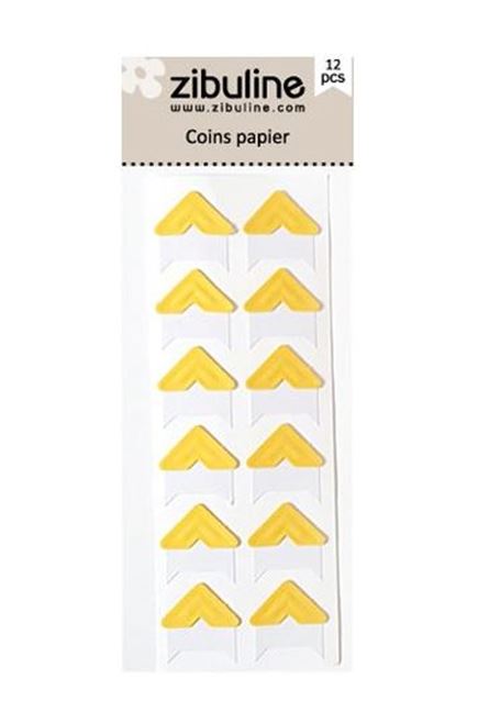Coins papier - jaune