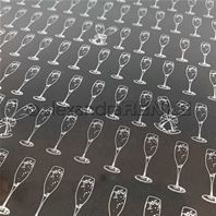 Design Foil - Champagne Glasses on transparent