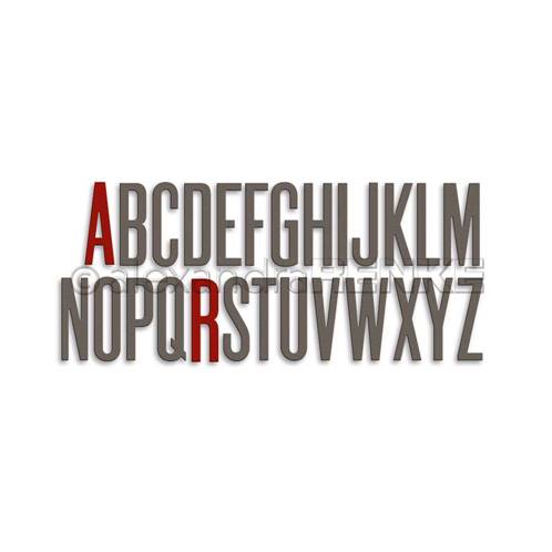 Die - Narrow alphabet