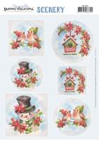 Papier Scenery - Yvonne creations - Aquarella-Christmas Birds