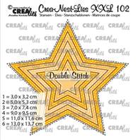 Dies - Crea-Nest-Lies-XXL 102 - Star with double stitchline