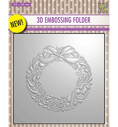 3D Embossing Folder - Wreath
