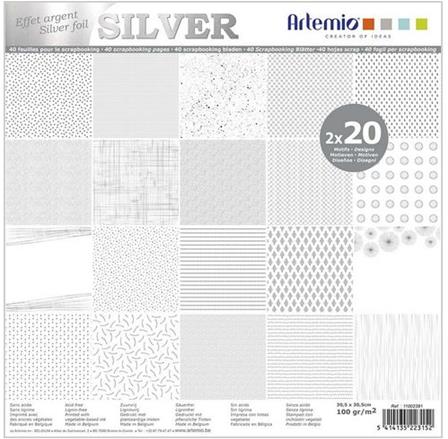 Set de papiers foil - Silver