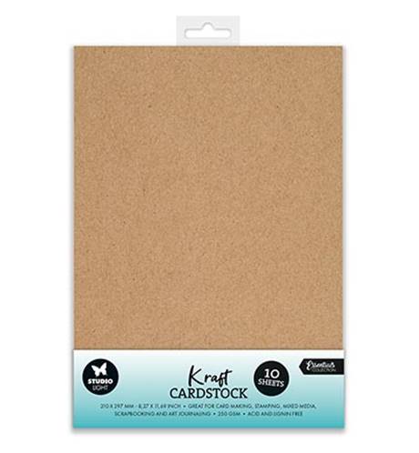 10 cardstock A4 - Lisse - Kraft