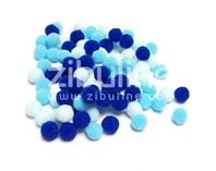 Mini Pompons boules - Bleu