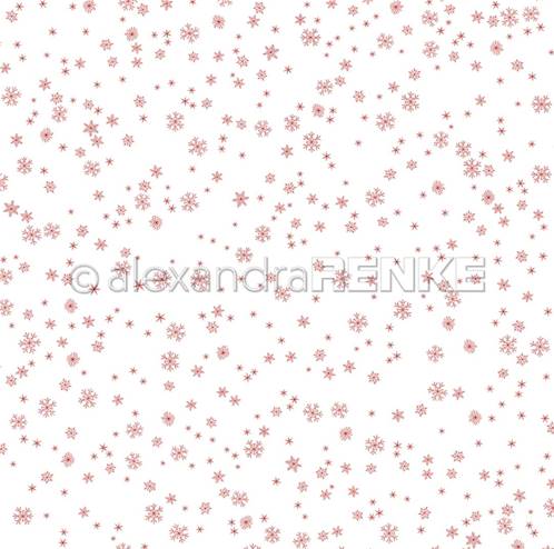 Papier - Fine snowflakes flurry premium red