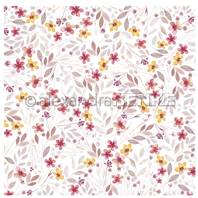 Papier - Artist flowers - Floral pattern yellow red