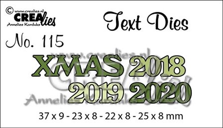 Crealies - Text - XMAS, 2018, 2019, 2020
