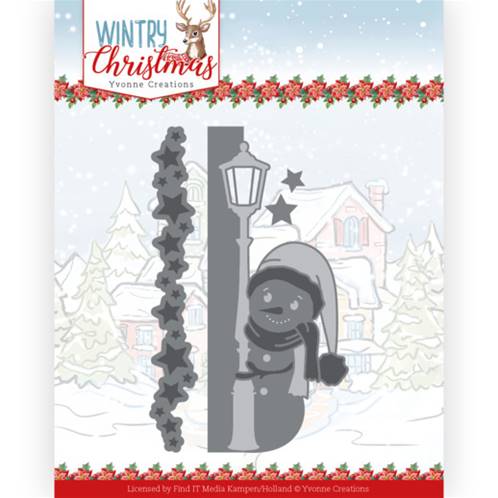 Dies - Wintry Christmas - Peek a Boo Snowman