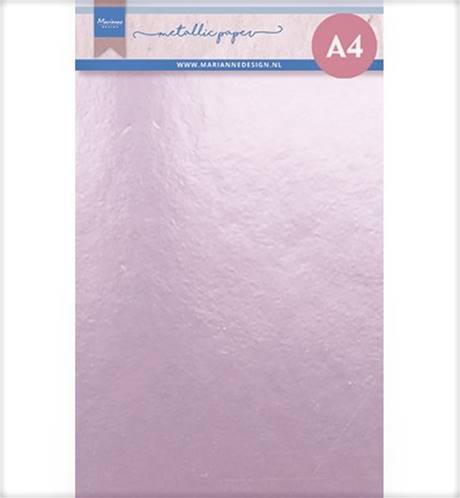 Metallic paper - A4 - Light pink mat