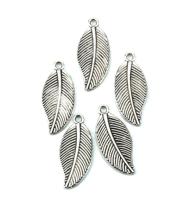 Charms - feuilles argent