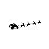 Stamp - Santa's sleigh Silhouette