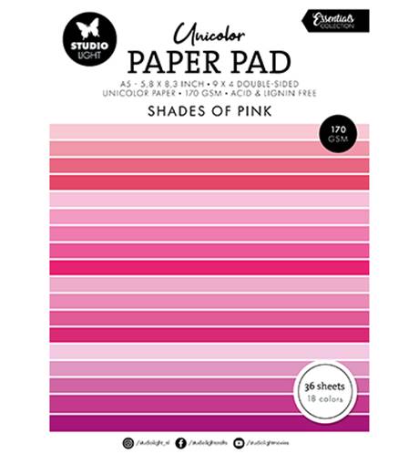 Unicolor Paper Pad - Shades of Pink