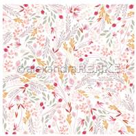 Papier - Artist Flowers - Floral Pattern indian Yellow pink
