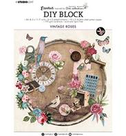 DIY Block - Vintage roses