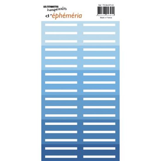 Stickers transparents - Mini étiquettes - Bleu