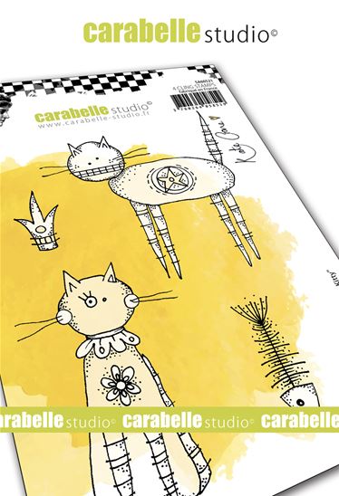 Cling stamp - A6 - Kate Crane - Here Kitty Kitty