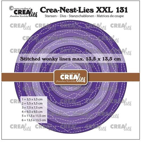 Dies Crea-Nest-Lies-XXL131 - Circles with wonky lines
