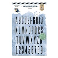 Clear stamps - Vue sur mer - Alphabet fin