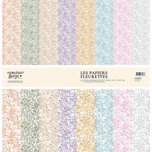Kit papiers - A petits pas - Papiers Fleurettes