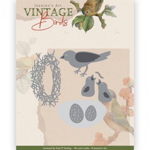 Die - Vintage Birds - Bird's nest