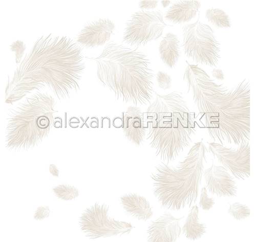 Papier - Fluffy feathers light gray