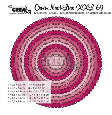 Dies Crea-Nest-Lies-XXL 69 - Circle with open scallop