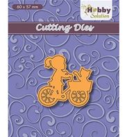 Cutting Dies - Little girl on bike