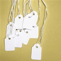 Etiquettes bijoutier - carré blanc - lot de 10